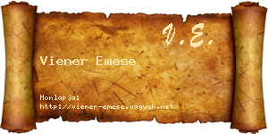 Viener Emese névjegykártya